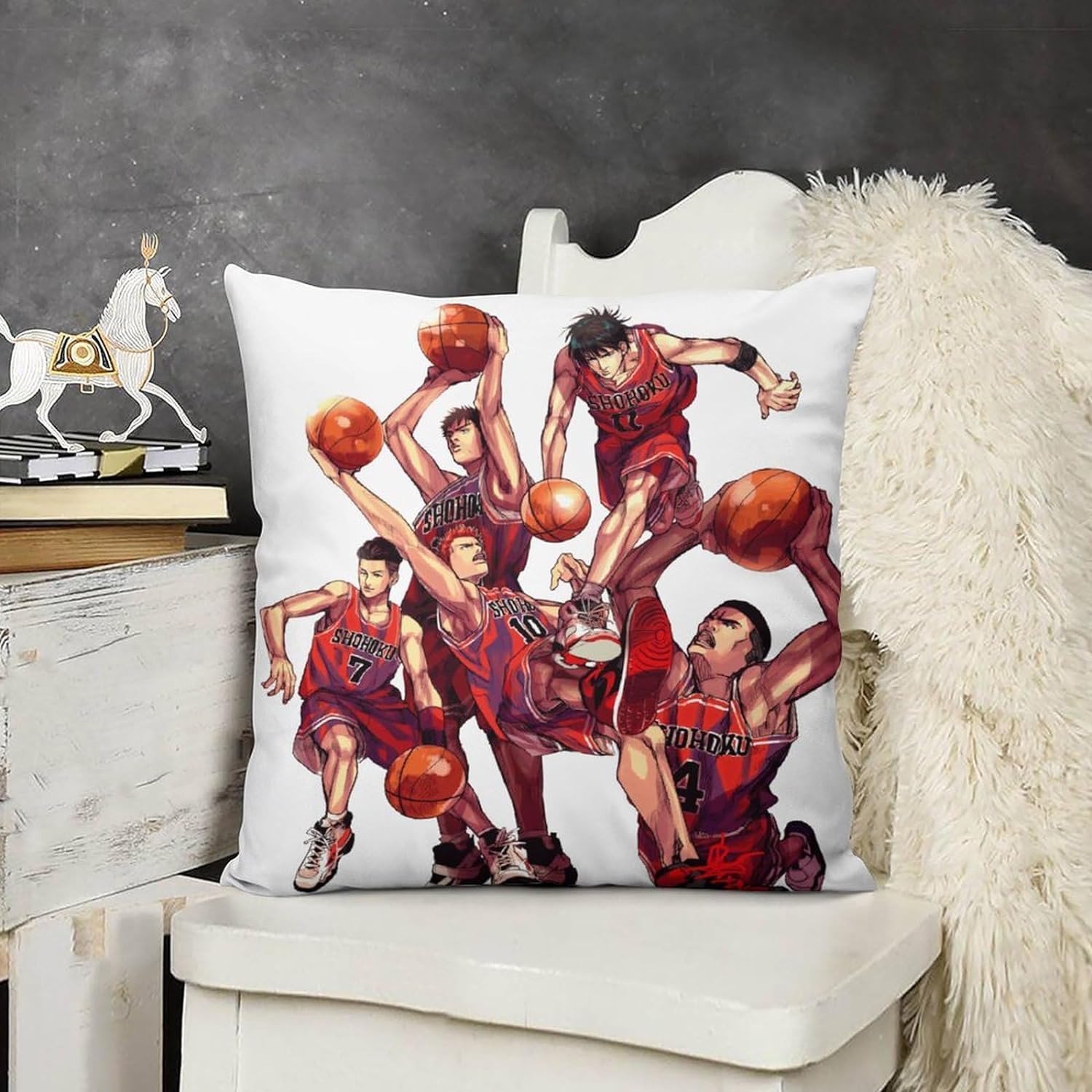 Amazon｜スラムダンク 枕カバー 50×50cm ピローケース 防ダニ 抗菌